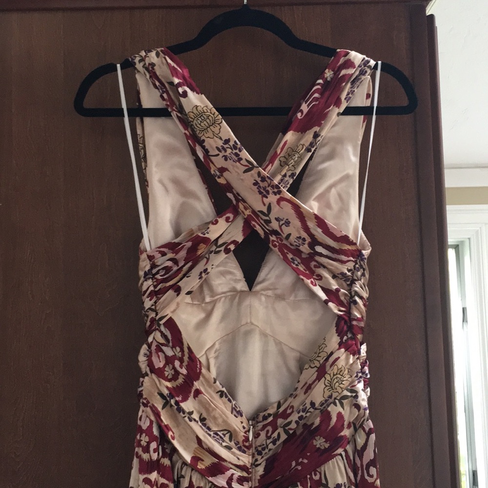 ABS Patterned Silk Floor-length gown - size 4 - Picture 3 of 7